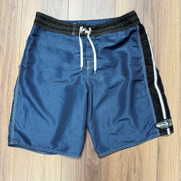 Vintage Quiksilver Board Shorts Swim Trunks Mens 38 Blue Y2K 90s - Picture 1 of 11